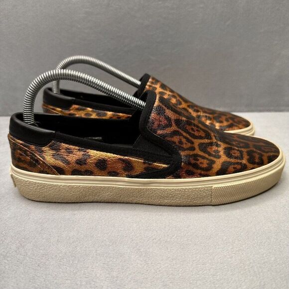 Womens 9.5 / EU 39.5 Saint Laurent Venice Shoes Leopard Print Slip-On Fashion - Picture 1 of 10